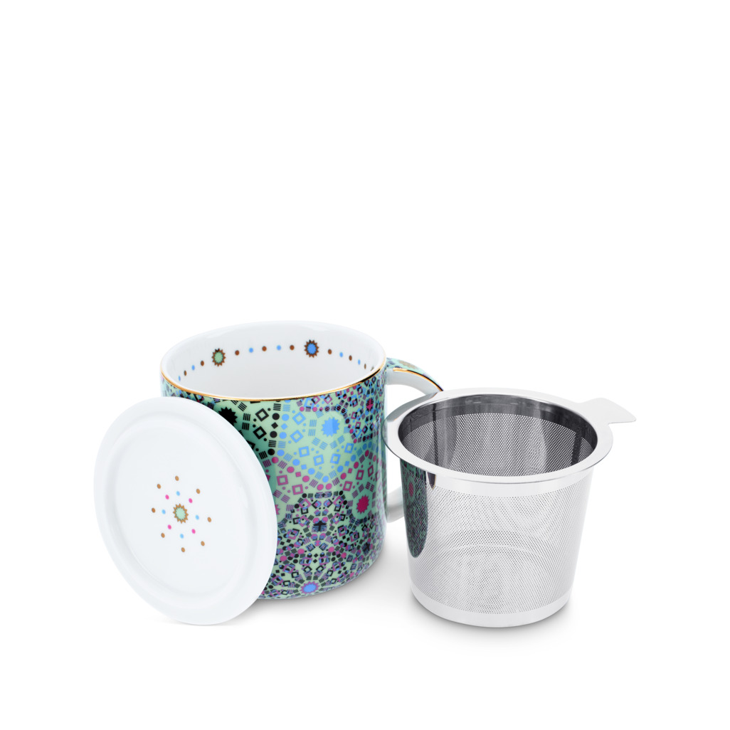 Moroccan Tealeidoscope Aqua Mug With Infuser image number 2