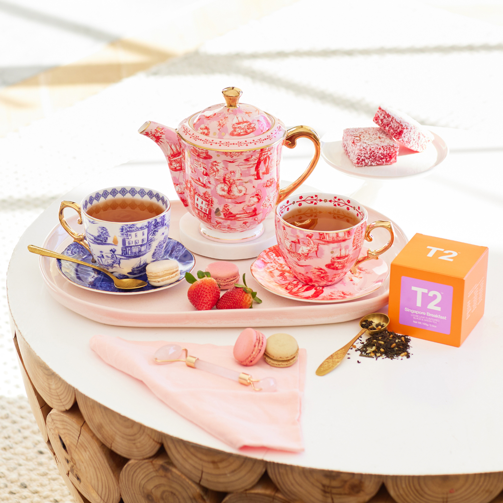 High Tea Hijinks Teapot Tall Pink Teapots T2 Singapore