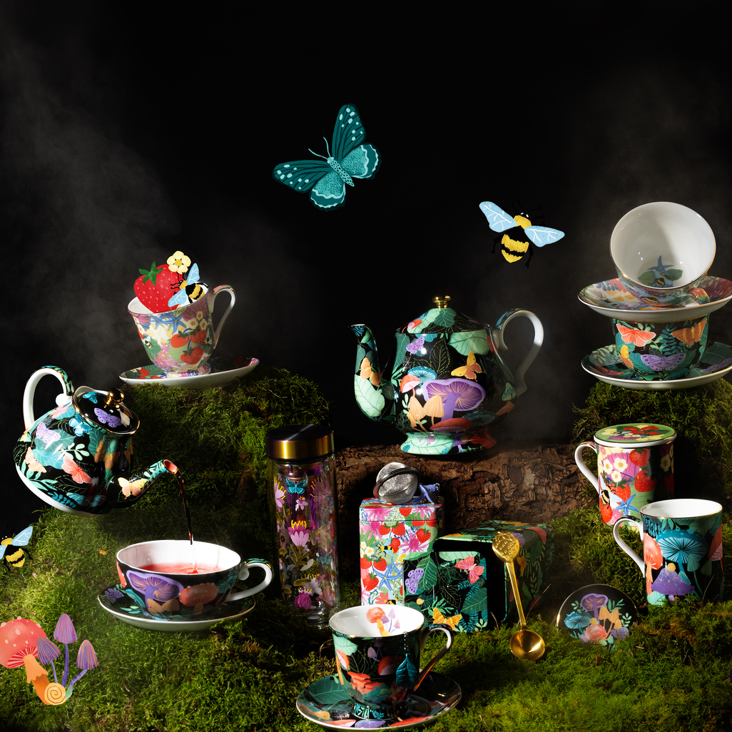 T2 Boxed Double Walled Glass Flask Butterfly image number 4