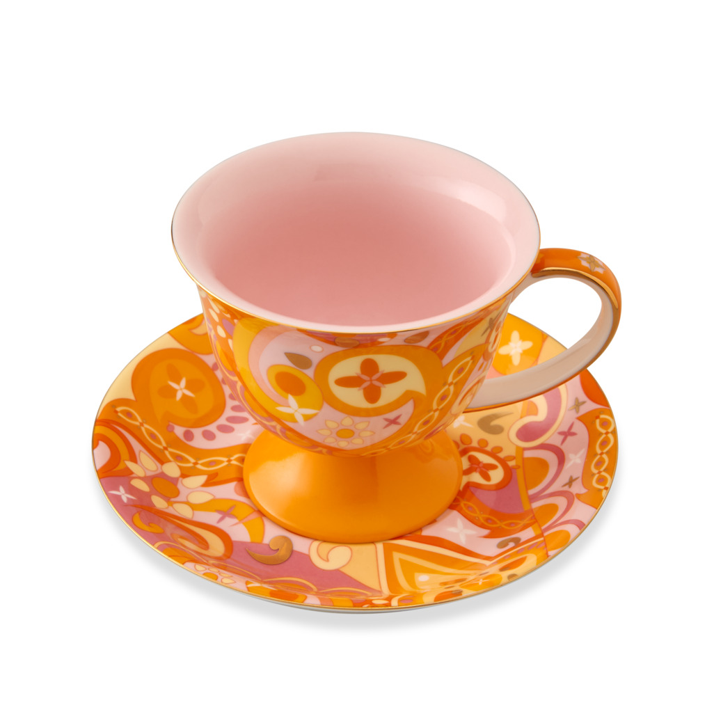 Lollapalooza Cup & Saucer Tangerine image number 2