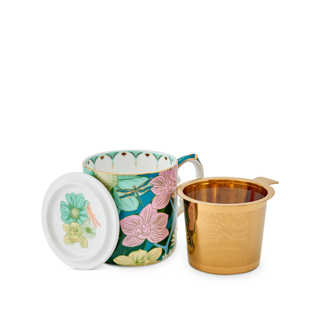 Boxed Enchanted Mug With Infuser Turquoise image number 3