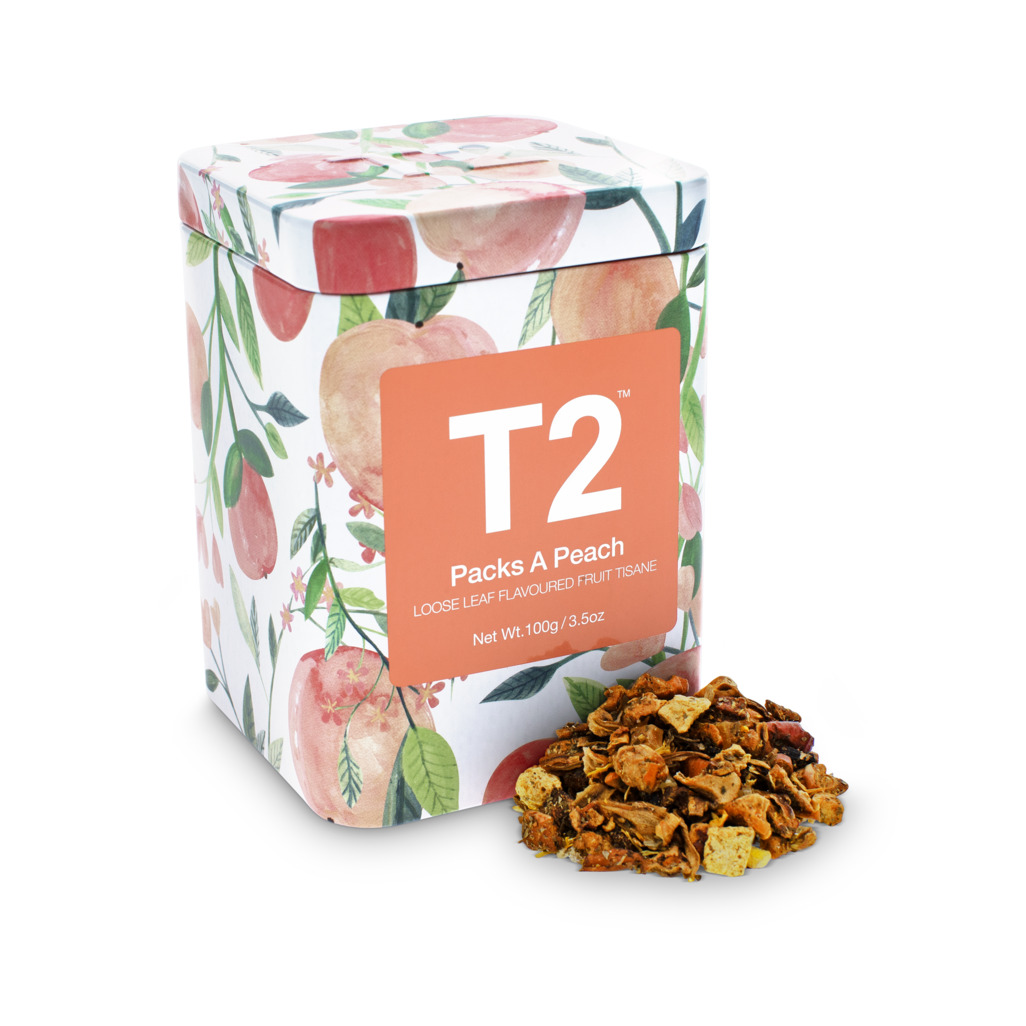 Packs a Peach Loose Leaf Icon Tin 100g image number 2