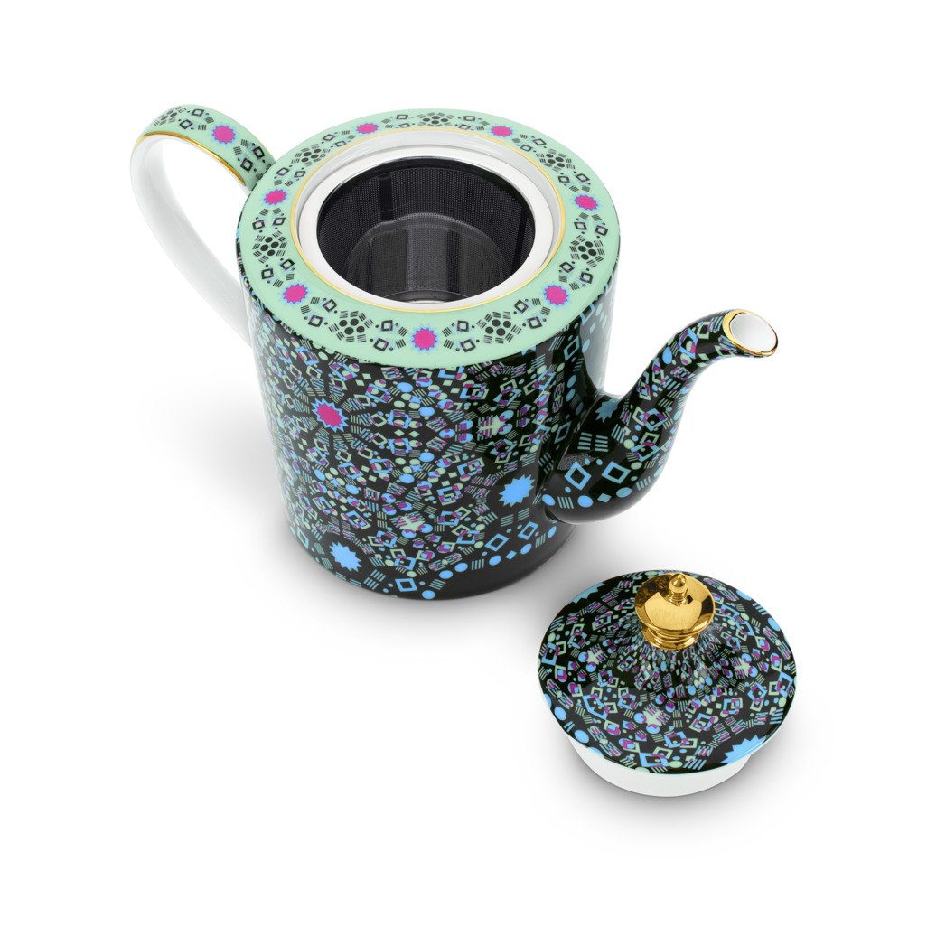 Moroccan Tealeidoscope Black Teapot Large image number 5