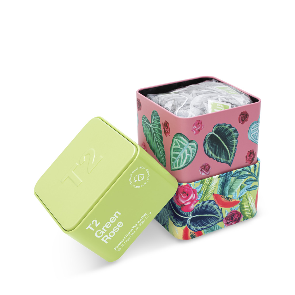 Green Rose Tea Bag Icon Tin 25 pack