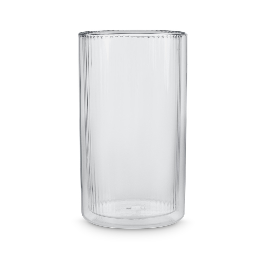 Ribbed Double Walled Glass Tumbler Tall Shop all Teawares