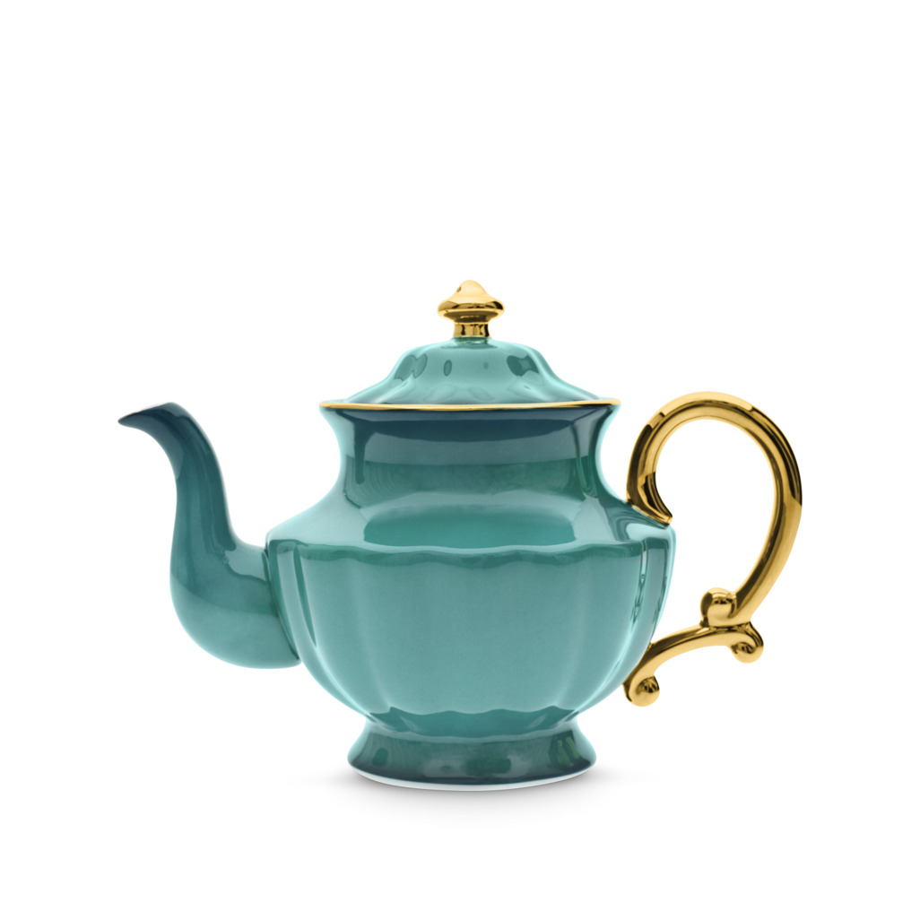 Ombre Opulence Tall Teapot Peacock image number 0