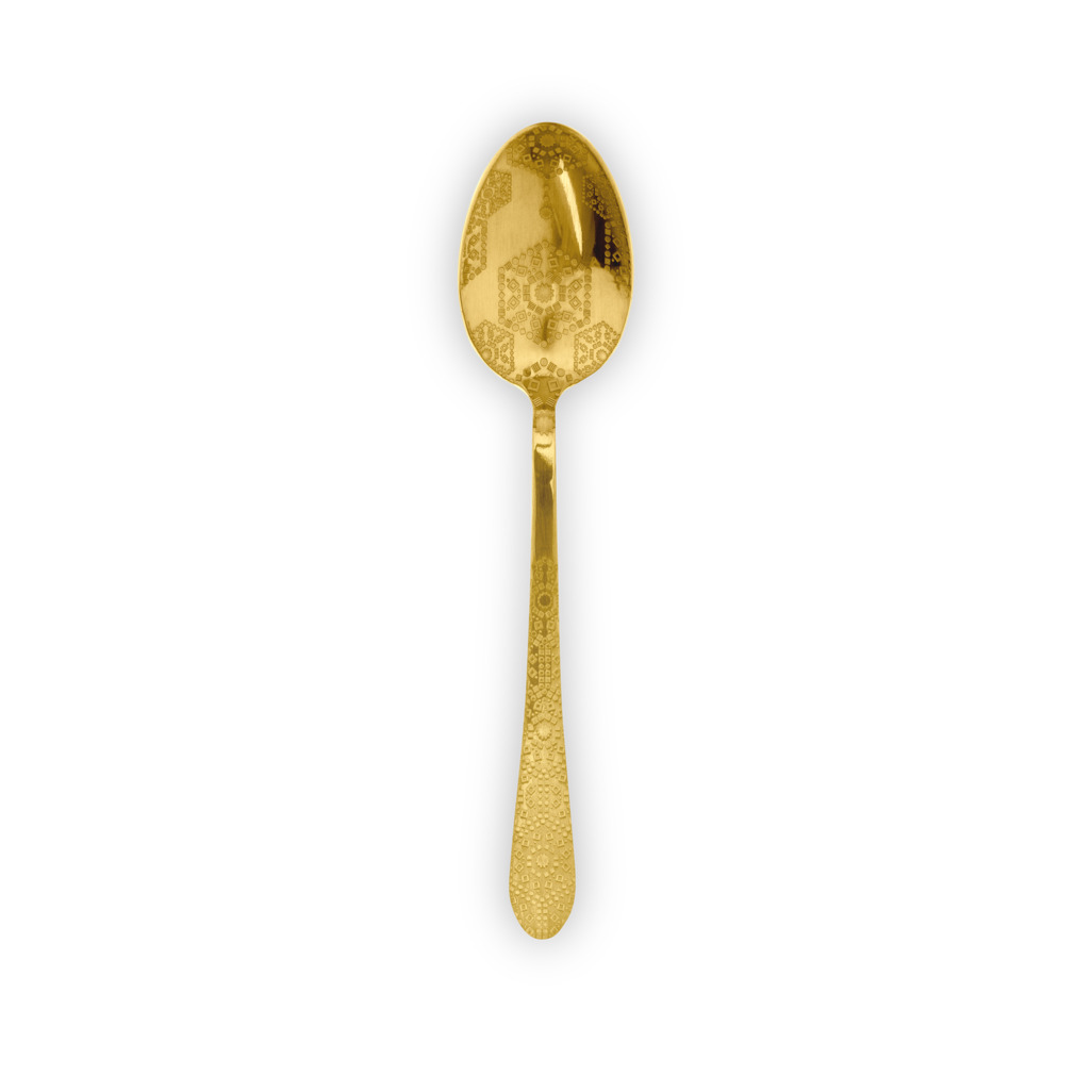Moroccan Tealeidoscope Etched Gold Teaspoon image number 0
