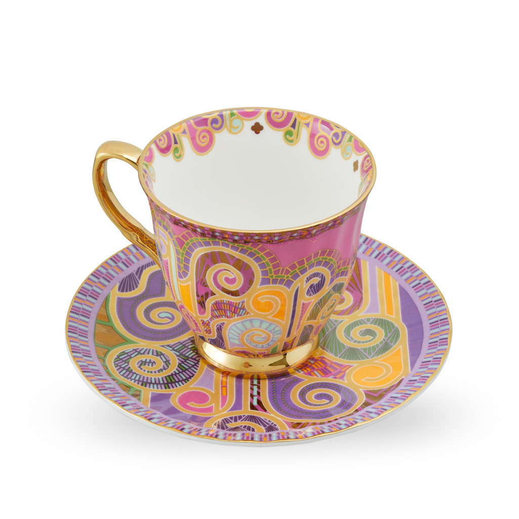 Palazzo Tall Cup & Saucer Purple image number 2