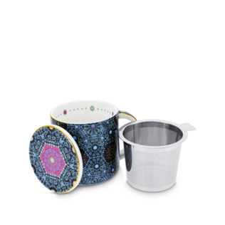 Moroccan Tealeidoscope Black Mug with Infuser
