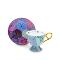 Moroccan Tealeidoscope Aqua Cup & Saucer Tall image number 5