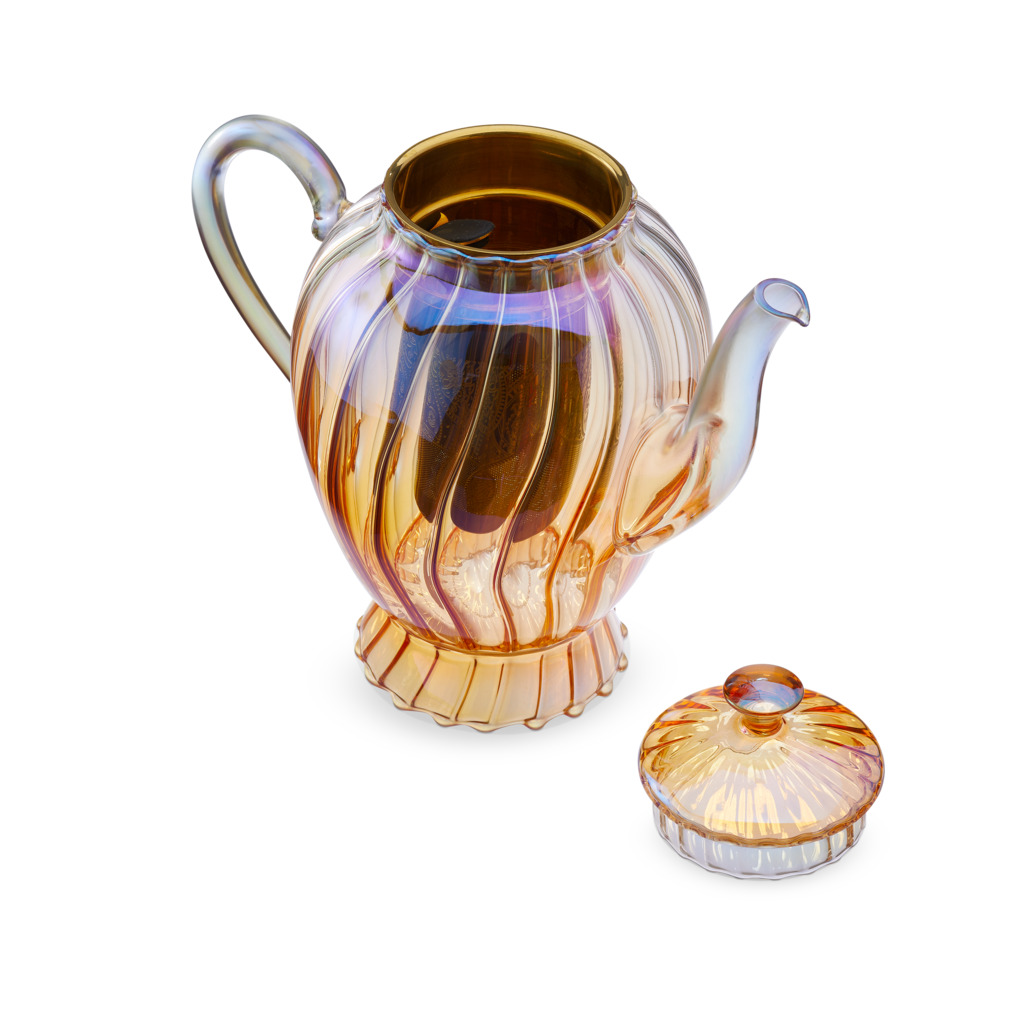 Valentina Glass Teapot Peach image number 5
