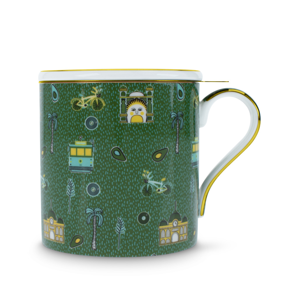 Iconic Melbourne Breakfast Mug with Infuser image number 1