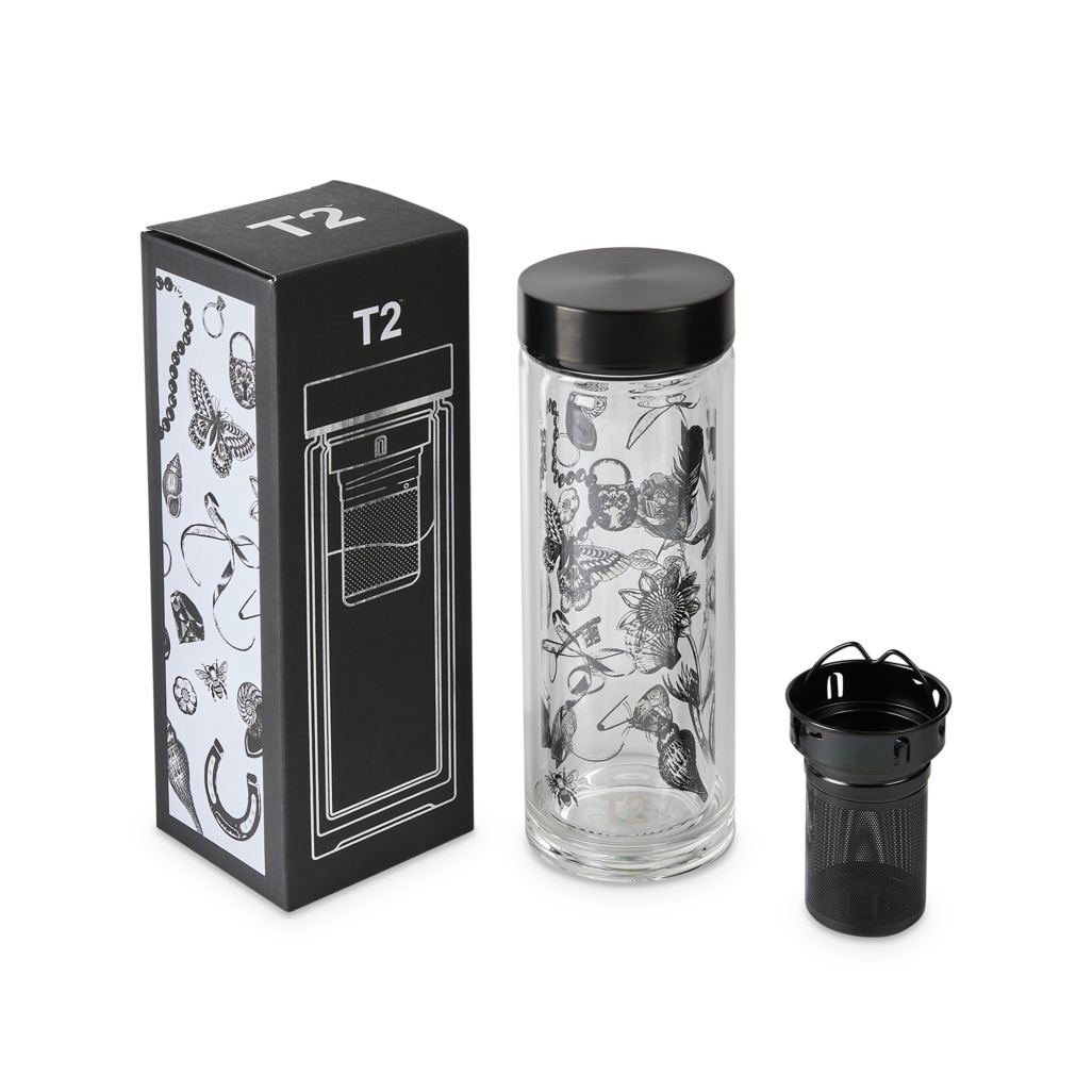 T2 Boxed Double Walled Glass Flask Curios image number 1