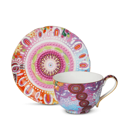 Brooke Sutton Cup And Saucer Medicine Leaves