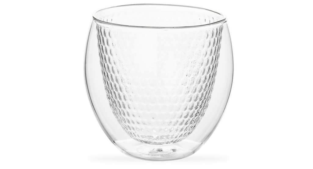 Honeycomb Double Wall Glass Short Clear image number 1