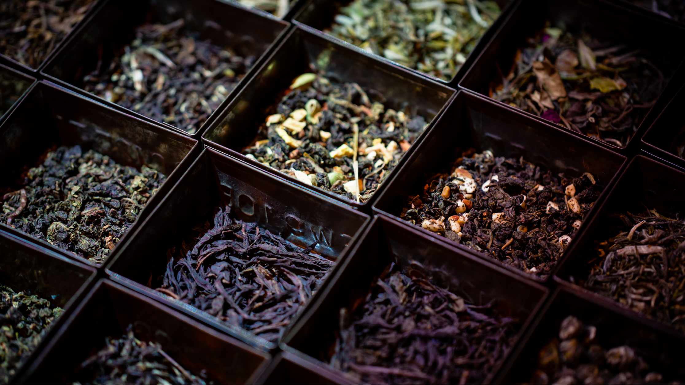 T2 loose leaf teas on display