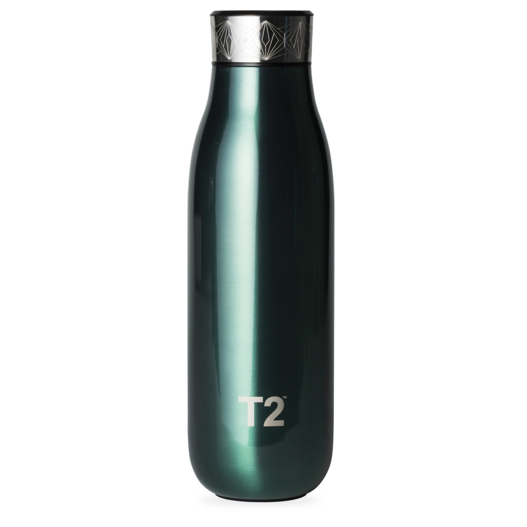 T2 Stainless Steel Etched Lid Flask Forest Metallic Tea Flasks & Tea