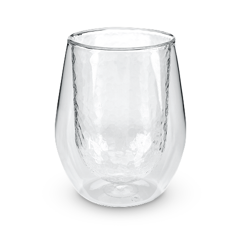 Hammered Clear Double Wall Glass