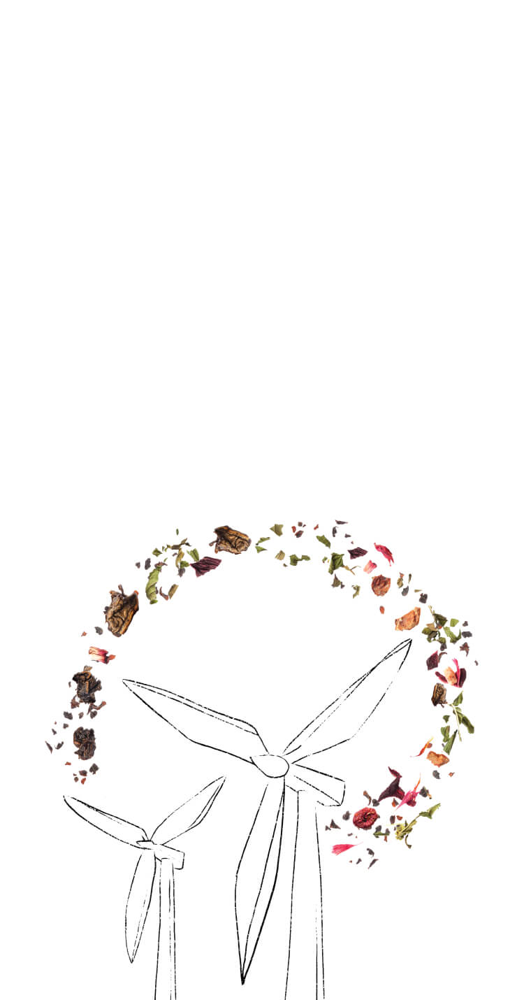 Windmill with flowers