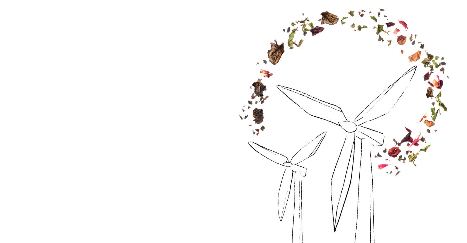 Windmill with flowers