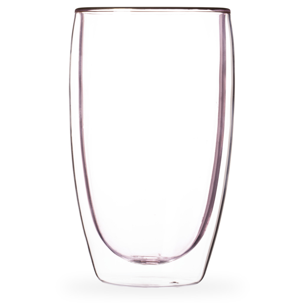 Terrifically Tinted Soft Pink Tall Double Wall Glass image number 0