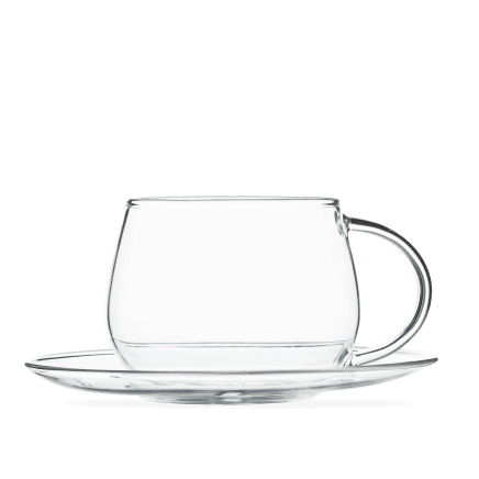 Classier Glassier Glass Cup & Saucer