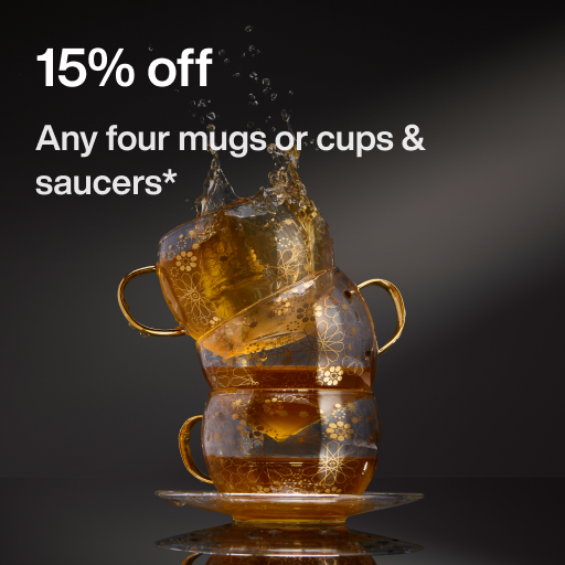 Image 99: 15% off Any four mugs or cups & saucers*