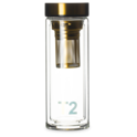 T2 Double Walled Glass Gold Flask image number 0