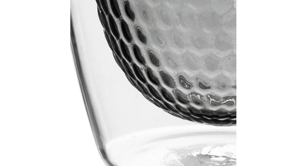 Honeycomb Double Wall Glass Tall Grey image number 2