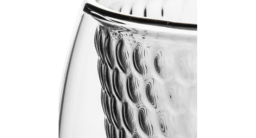 Honeycomb Double Wall Glass Short Grey image number 1