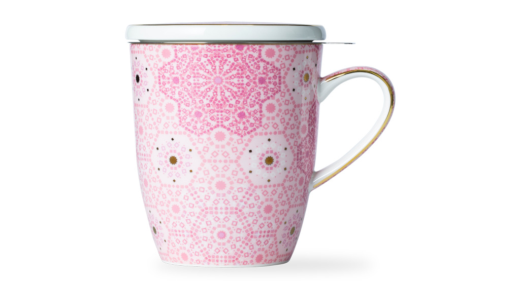 Moroccan Marvel Mug with Infuser Pink Tea Mugs with Infusers T2 Singapore