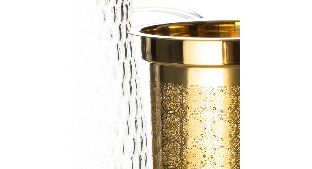 Honeycomb Glass Jug Clear image number 2