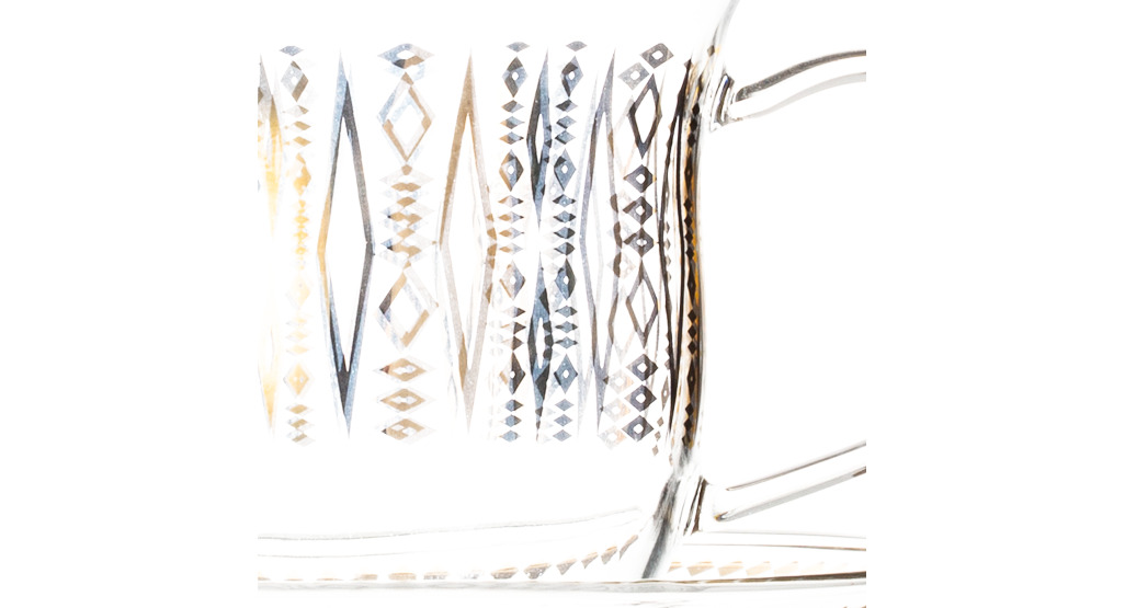 Geo Glass Cup and Saucer image number 1