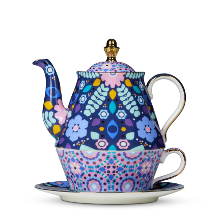 Euphoric Folk Tea For One Blue