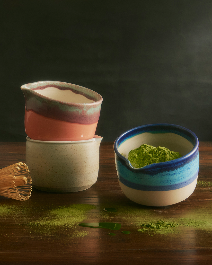 Pottery for the Planet stoneware matcha bowls