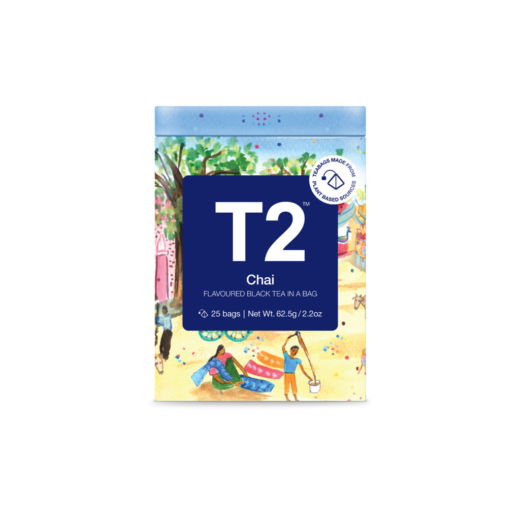 Chai Tea Bag Icon Tin 25 pack Chai T2 Australia
