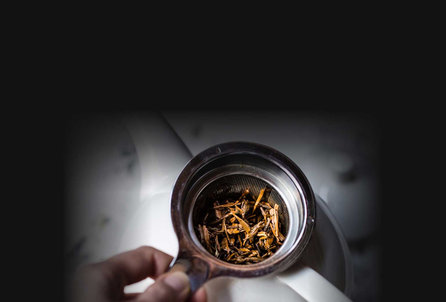 Tea brewing in teapot