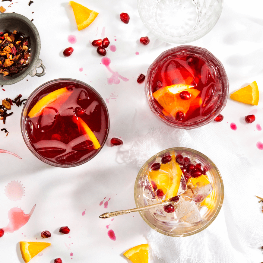 Spiced pomegranate spritz