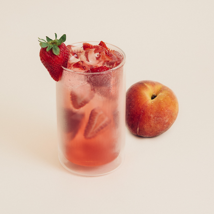 Strawberry and peach daiquiri