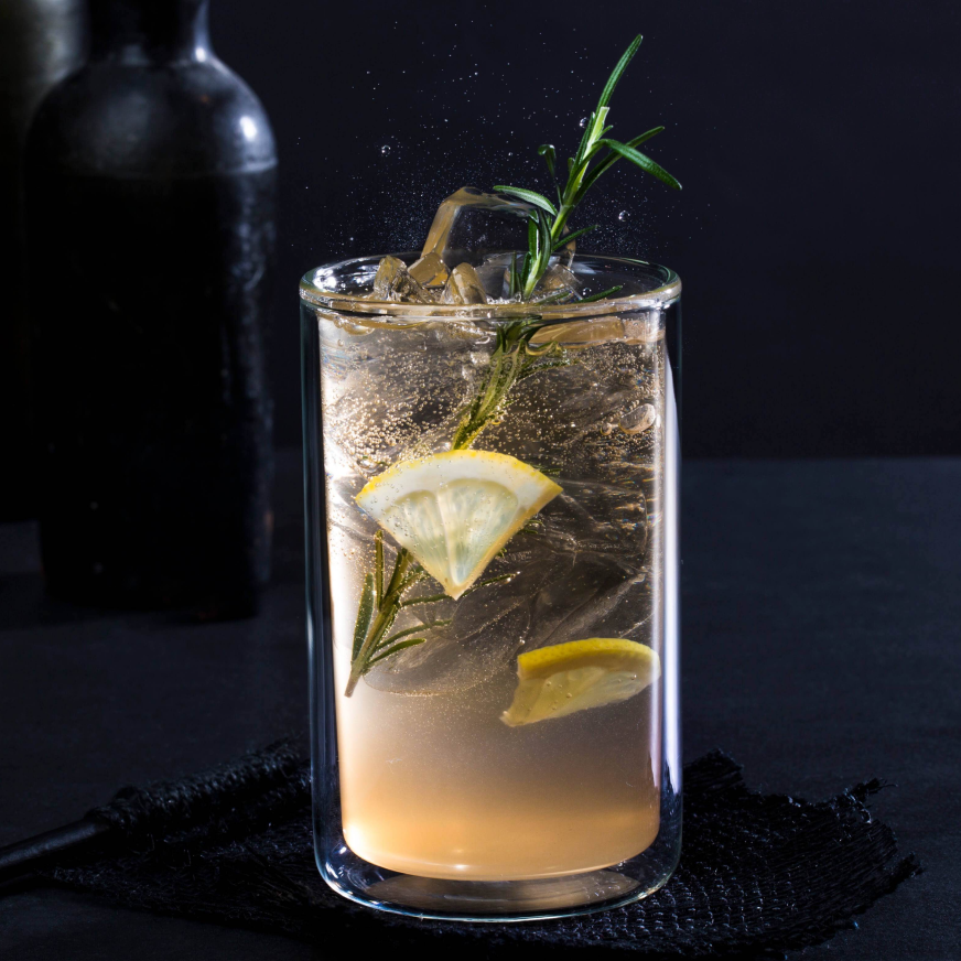 Rosemary and lemon iced tea