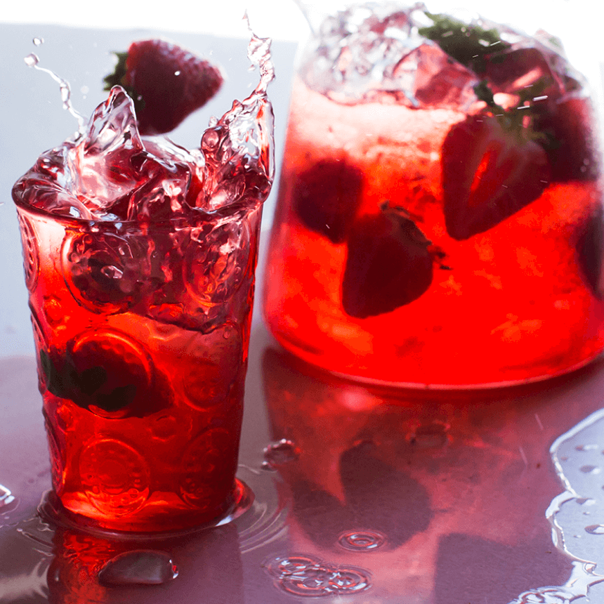 Strawberry and peach daiquiri