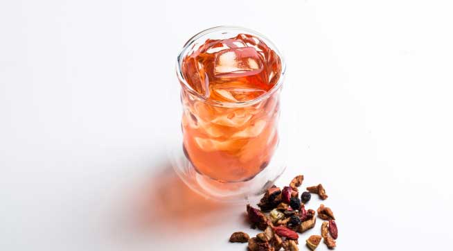 A cup of T2 Fruitalicious Tea