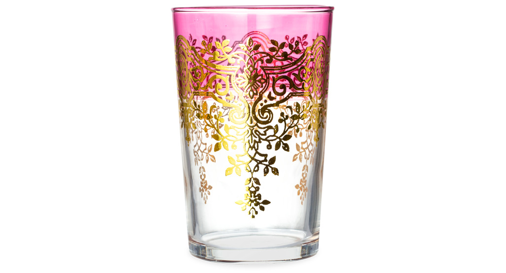 Moroccan Teaglass Cayla Pink Shiny Gold image number 0
