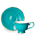 Dainty Delights Teal Cup And Saucer image number 0