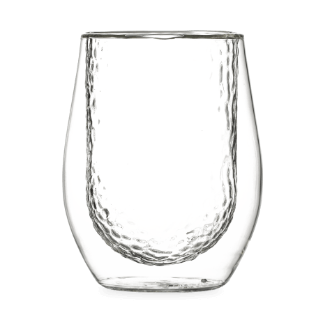 Hammered Clear Double Wall Glass