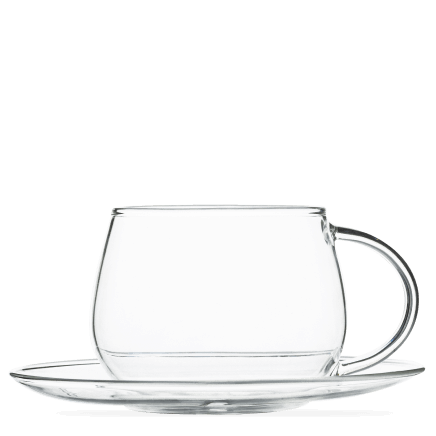 Classier Glassier Glass Cup & Saucer