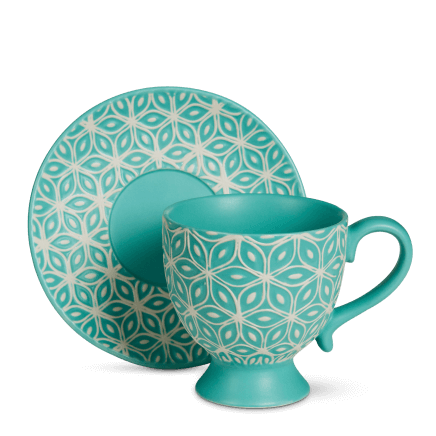 Majestic Magic Cup and Saucer Aqua