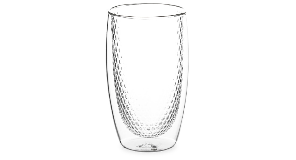 Honeycomb Double Wall Glass Tall Clear image number 1