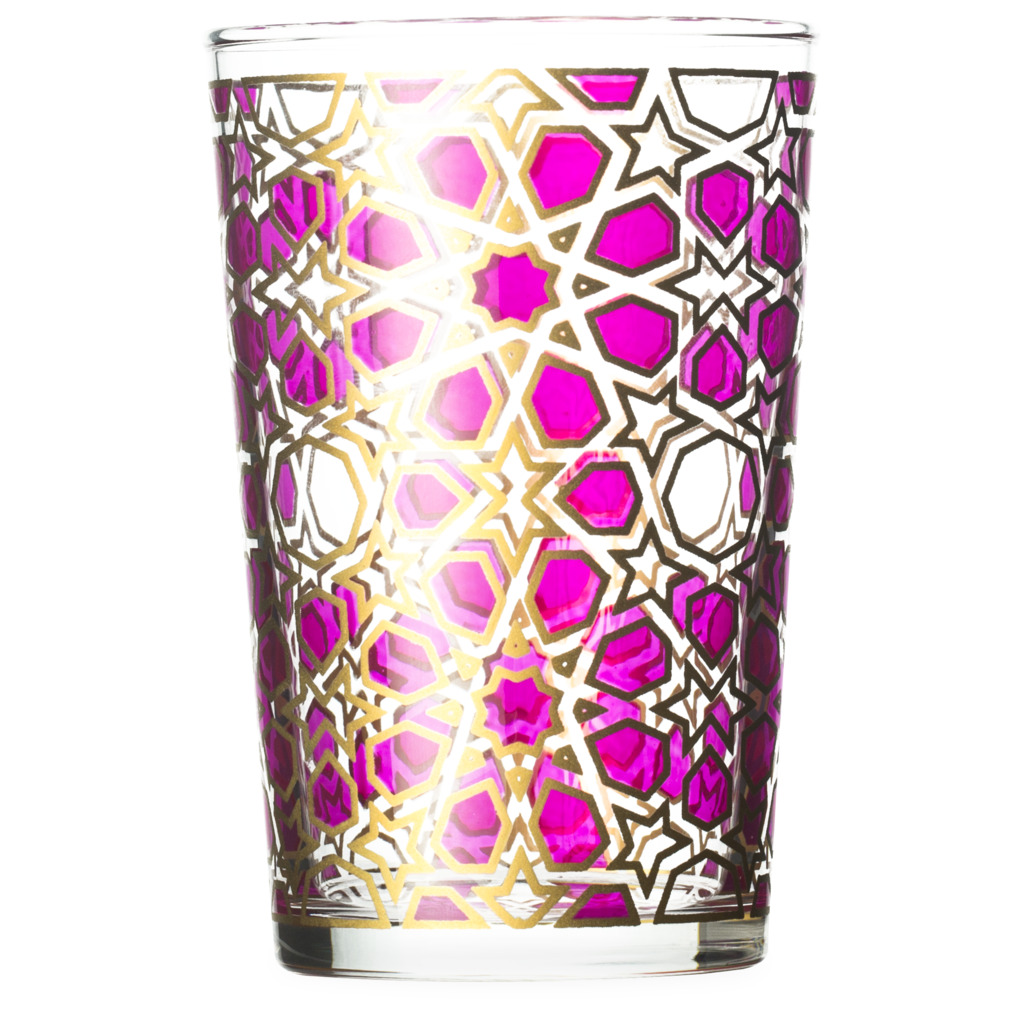 Twinkling Twilight Zelij Pink Teaglass image number 0