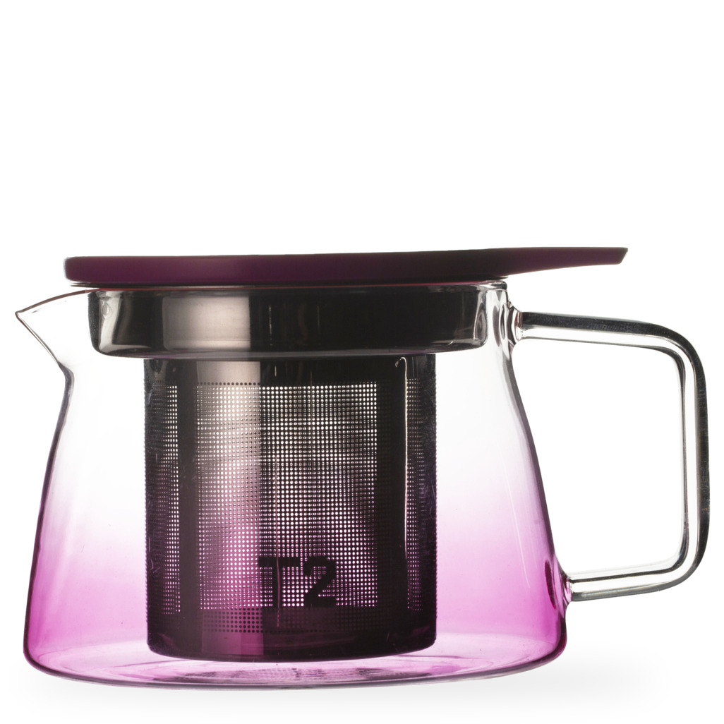 T2 Teaset Glass Coloured Small Teapot Ombre Pink Teapots T2